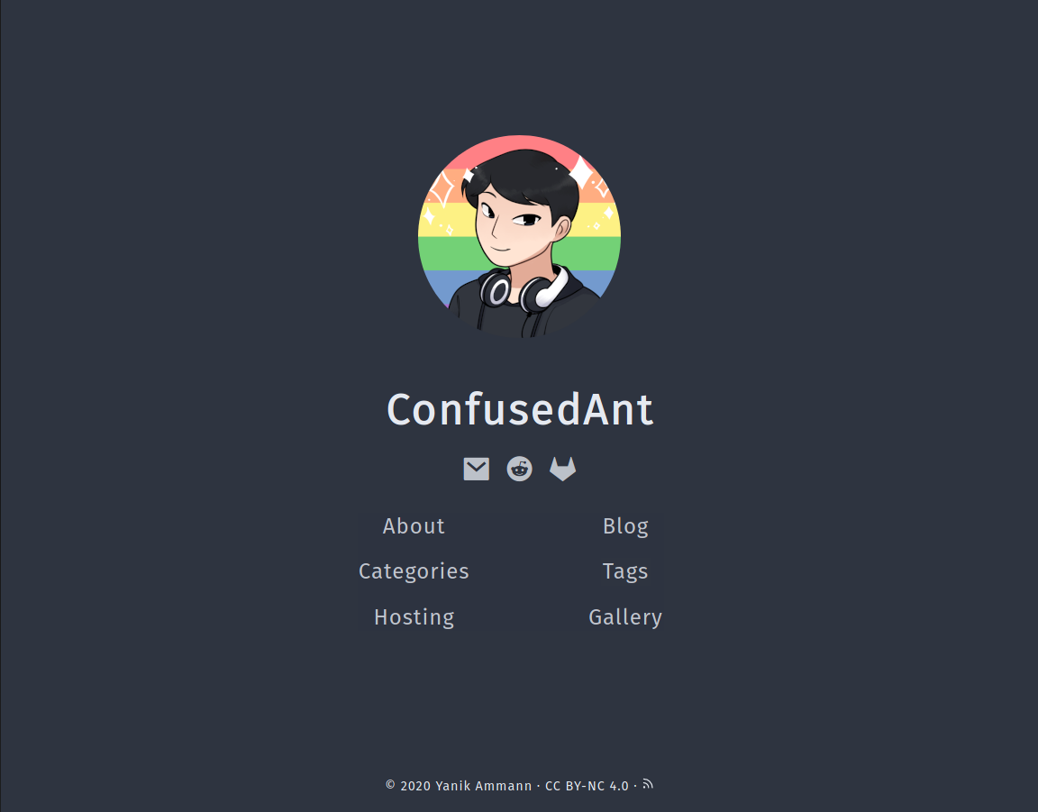 startpage of ant.lgbt